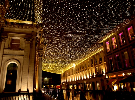 Royal Exchange Square at night